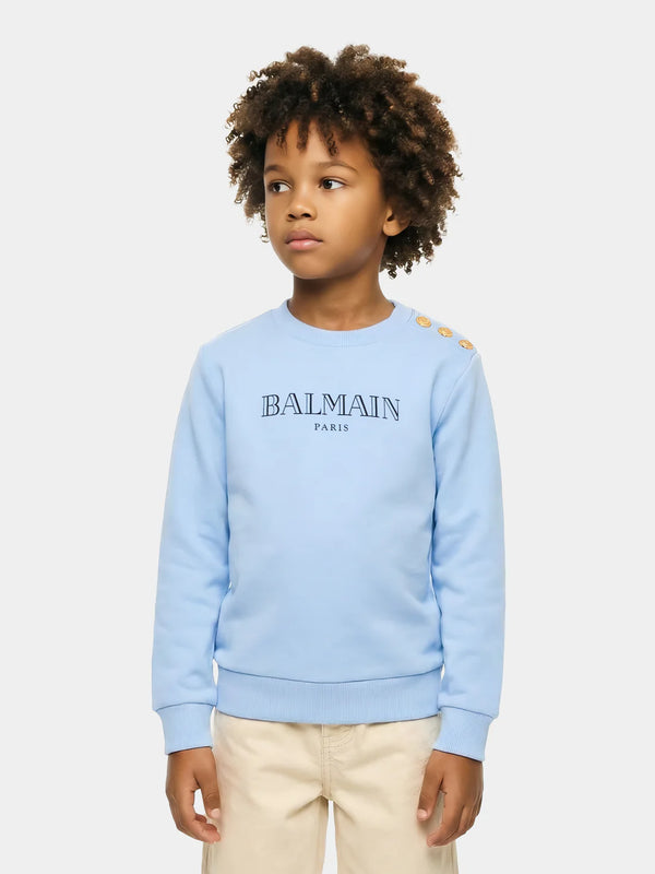 Felpa Balmain con bottoni oro sulla spalla BY4P20 Z3183 /652NE BALMAIN 