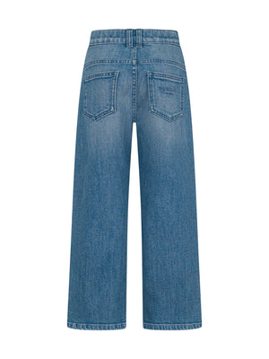 Jeans Balmain a gamba ampia in denim BY6Q50 Z3664 /615 BALMAIN 