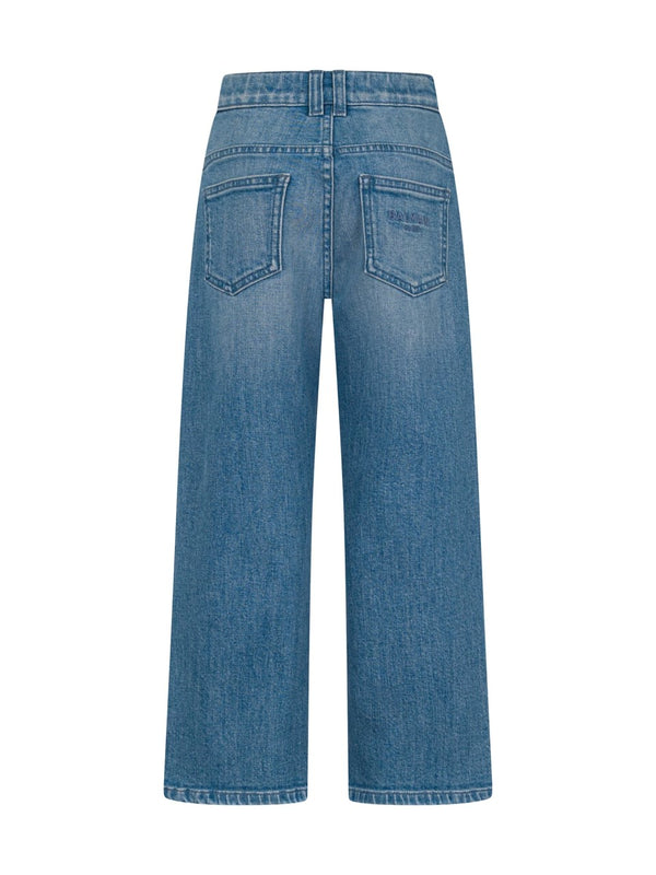 Jeans Balmain a gamba ampia in denim BY6Q50 Z3664 /615 BALMAIN 