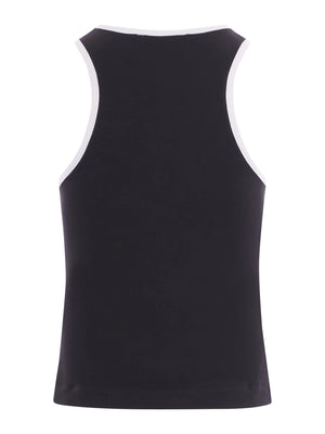 Top Balmain a costine con logo frontale BY8A12 Z3277 /930BC BALMAIN 