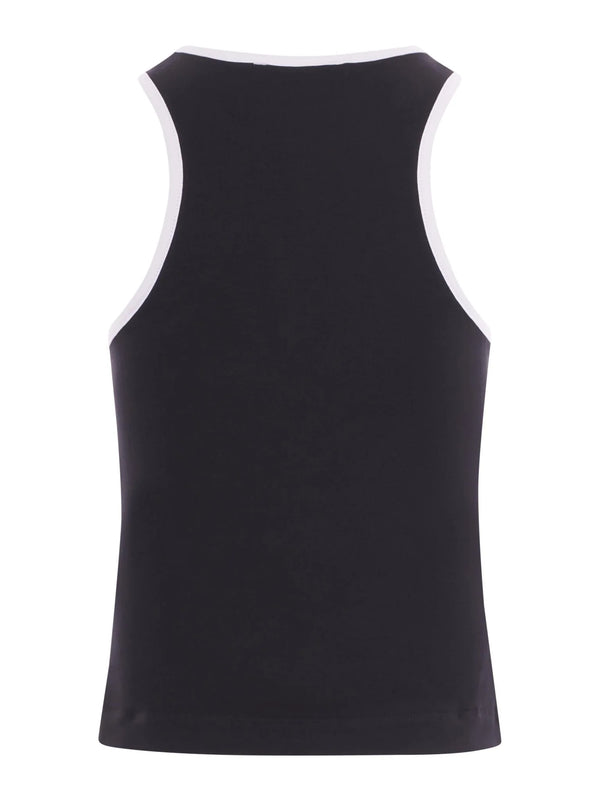 Top Balmain a costine con logo frontale BY8A12 Z3277 /930BC BALMAIN 