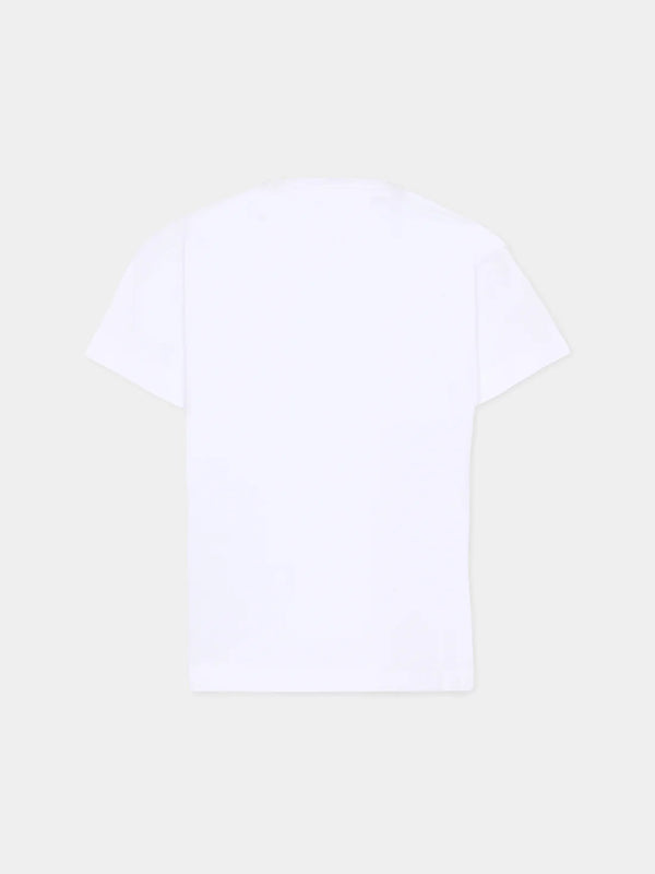 T-shirt con stampa BY8B11 Z3672 /100NE BALMAIN 