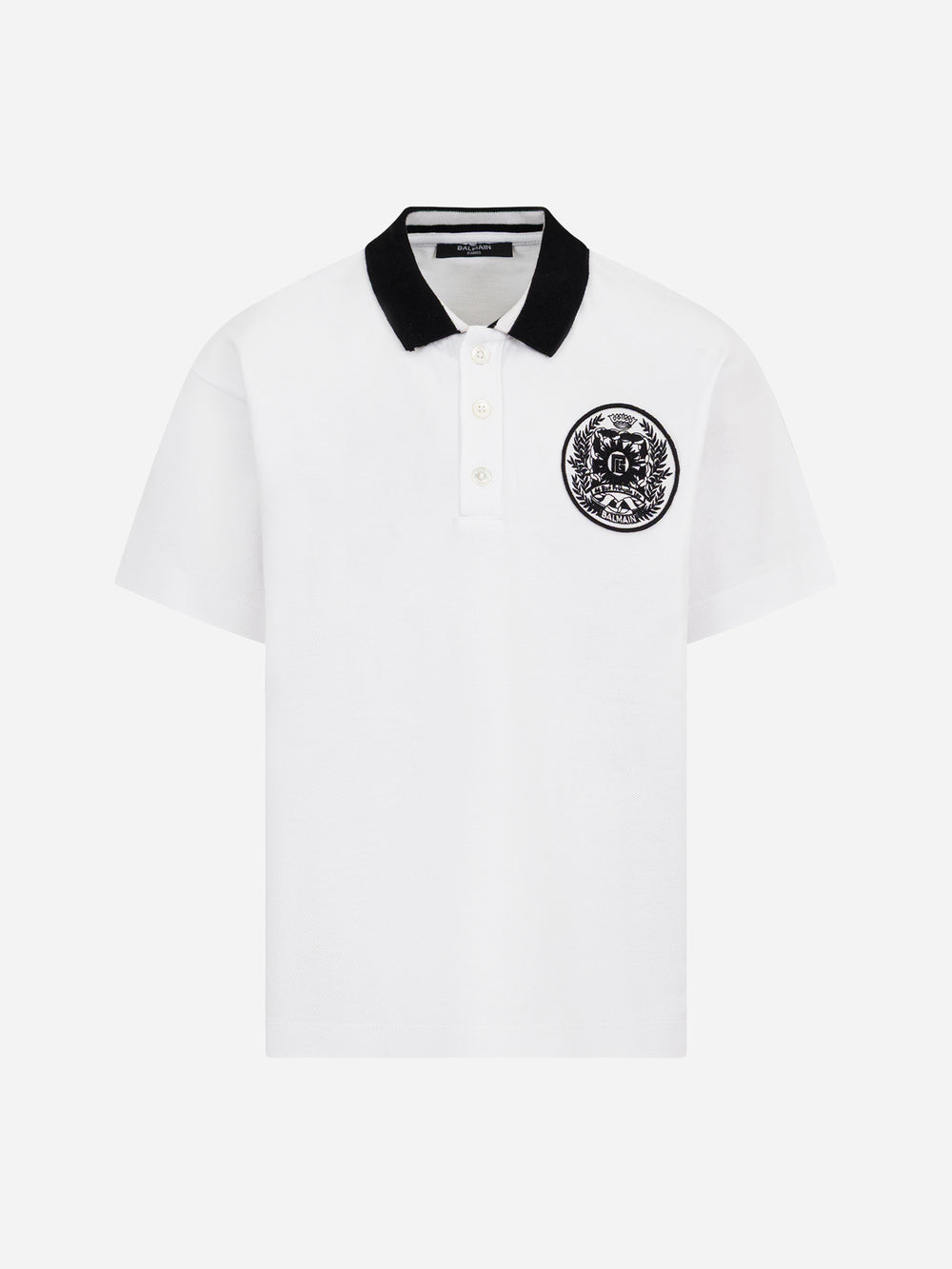Polo con stemma BY8P71 Z3658 /100NE BALMAIN 