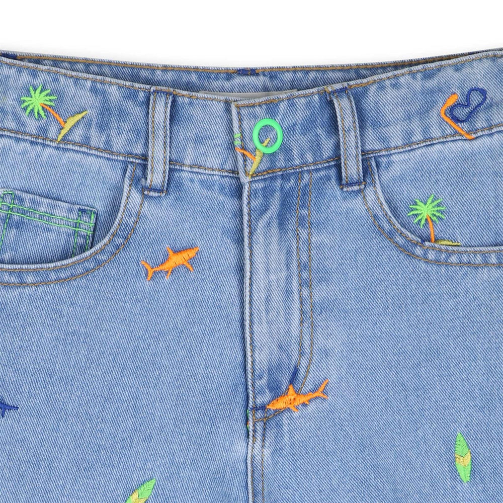 Bermuda in denim U21721 /Z18 BILLIEBLUSH 