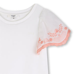 T-shirt con logo ricamato C21238 /117 CHLOE 
