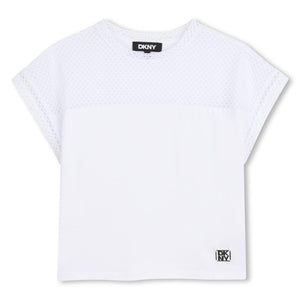 T-shirt con logo D62628 /10P DKNY 