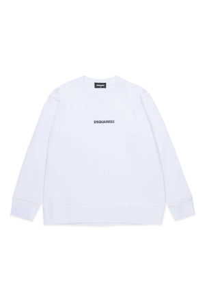 Felpa in cotone con logo DQ2739 D0094 /DQ100 DSQUARED2 JUNIOR 
