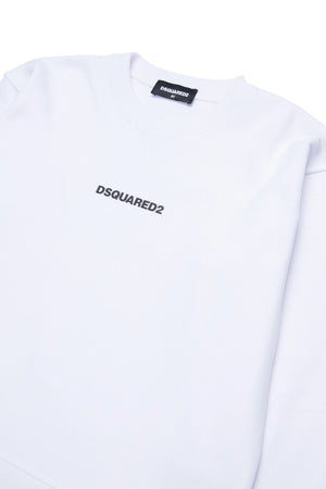 Felpa in cotone con logo DQ2739 D0094 /DQ100 DSQUARED2 JUNIOR 