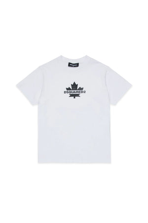 T-shirt con Maple Leaf DQ2743 D0AC7 /DQ100 DSQUARED2 JUNIOR 