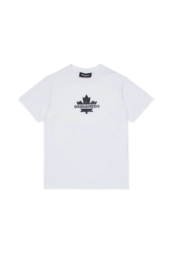 T-shirt con Maple Leaf DQ2743 D0AC7 /DQ100 DSQUARED2 JUNIOR 