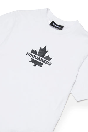 T-shirt con Maple Leaf DQ2743 D0AC7 /DQ100 DSQUARED2 JUNIOR 