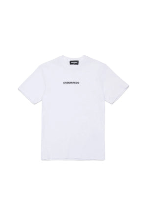 T-shirt con logo effetto gommato DQ2823 D004G /DQ100 DSQUARED2 JUNIOR 