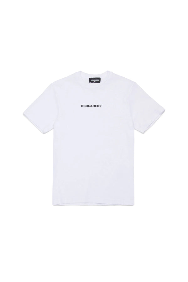 T-shirt con logo effetto gommato DQ2823 D004G /DQ100 DSQUARED2 JUNIOR 