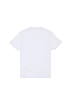 T-shirt con logo effetto gommato DQ2823 D004G /DQ100 DSQUARED2 JUNIOR 