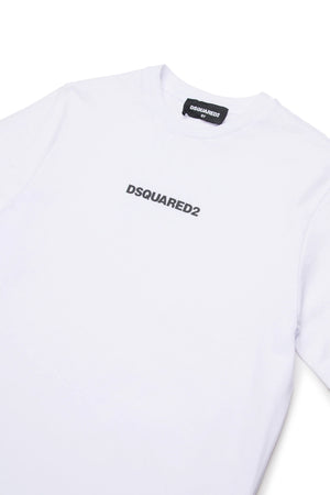 T-shirt con logo effetto gommato DQ2823 D004G /DQ100 DSQUARED2 JUNIOR 