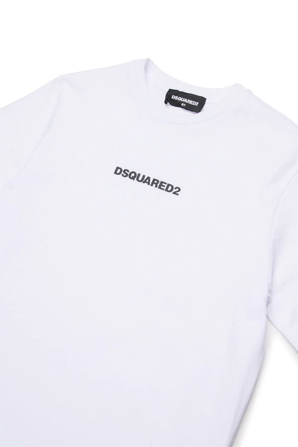 T-shirt con logo effetto gommato DQ2823 D004G /DQ100 DSQUARED2 JUNIOR 