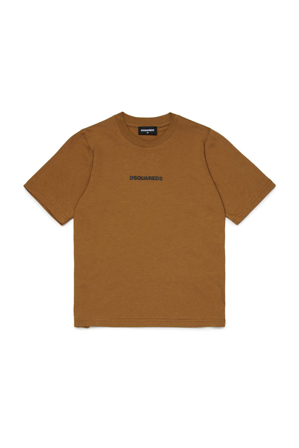 T-shirt con logo effetto gommato DQ2823 D004G /DQ730 DSQUARED2 JUNIOR 
