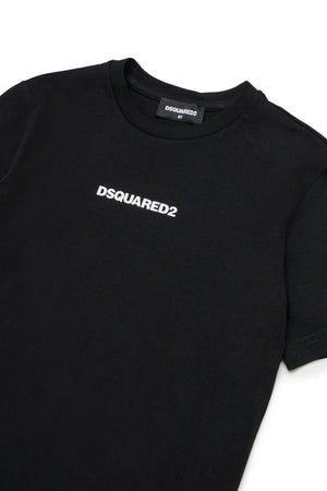T-shirt con logo effetto gommato DQ2823 D004G /DQ900 DSQUARED2 JUNIOR 