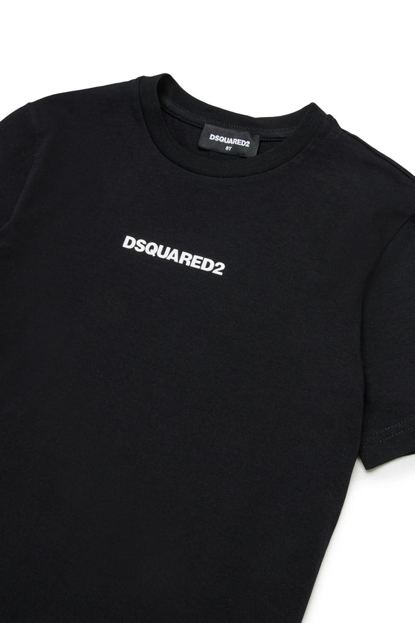 T-shirt con logo effetto gommato DQ2823 D004G /DQ900 DSQUARED2 JUNIOR 