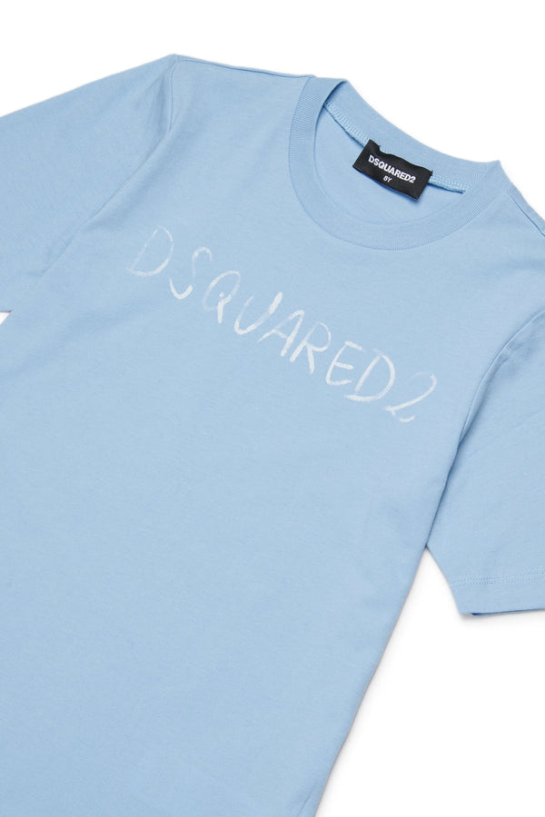 T-shirt girocollo con logo DQ3158 D0AGP /DQ814 DSQUARED2 JUNIOR 