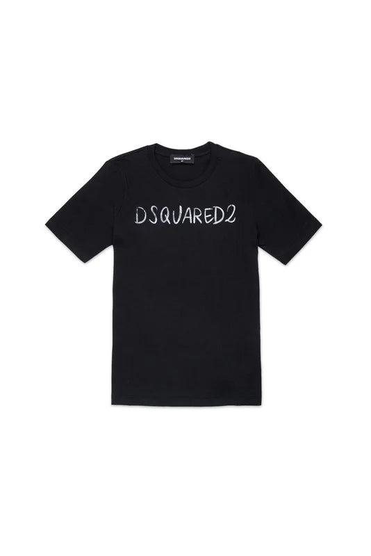 T-shirt girocollo con logo DQ3158 D0AGP /DQ900 DSQUARED2 JUNIOR 