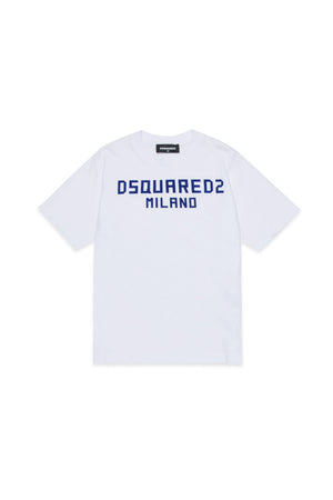 T-shirt con logo stampato sul petto DQ3164 D0015 /DQ100 DSQUARED2 JUNIOR 