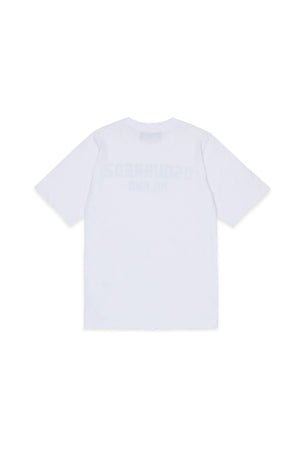 T-shirt con logo stampato sul petto DQ3164 D0015 /DQ100 DSQUARED2 JUNIOR 