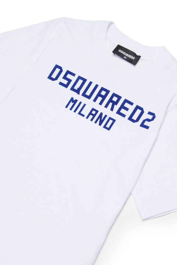 T-shirt con logo stampato sul petto DQ3164 D0015 /DQ100 DSQUARED2 JUNIOR 