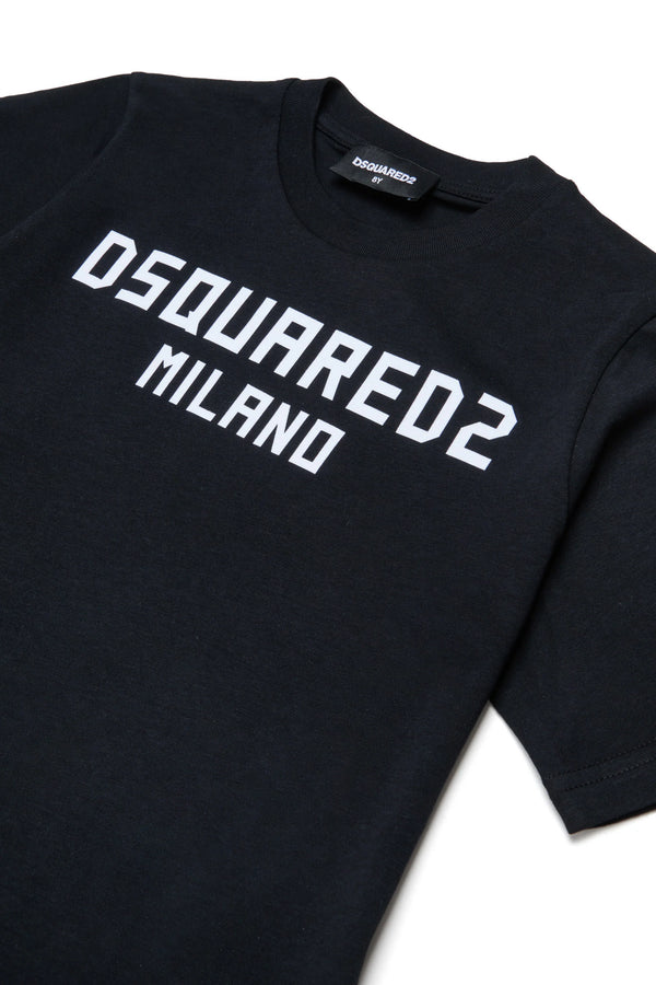 T-shirt con logo stampato sul petto DQ3164 D0015 /DQ900 DSQUARED2 JUNIOR 