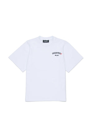 T-shirt girocollo con logo DQ3169 D0AAP /DQ100 DSQUARED2 JUNIOR 