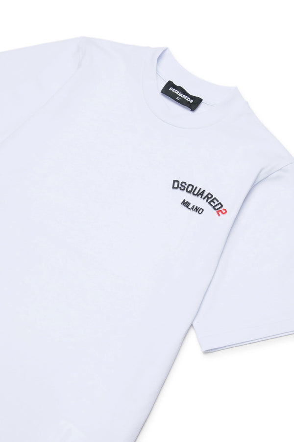 T-shirt girocollo con logo DQ3169 D0AAP /DQ100 DSQUARED2 JUNIOR 