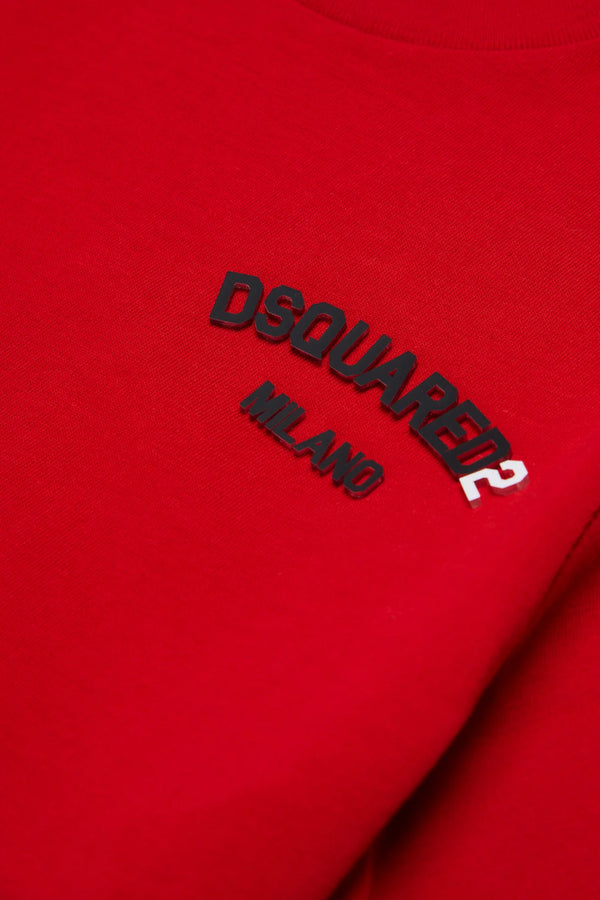 T-shirt girocollo con logo DQ3169 D0AAP /DQ401 DSQUARED2 JUNIOR 