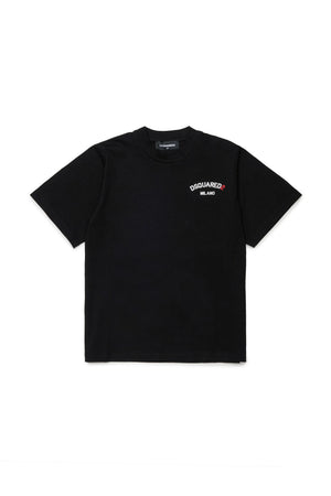 T-shirt girocollo con logo DQ3169 D0AAP /DQ900 DSQUARED2 JUNIOR 