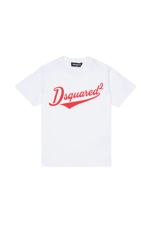 T-shirt girocollo con logo stampato DQ3171 D0ACD /DQ100 DSQUARED2 JUNIOR 