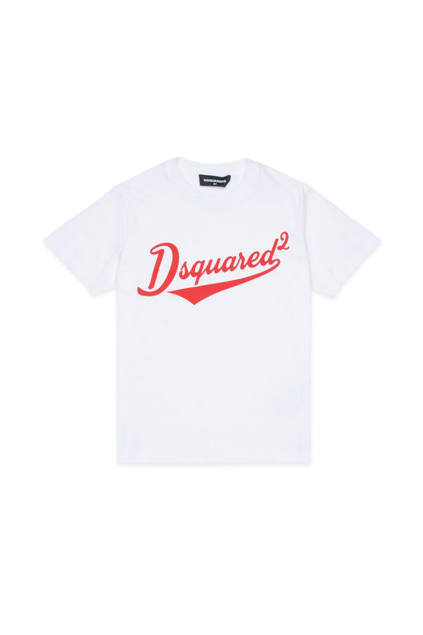 T-shirt girocollo con logo stampato DQ3171 D0ACD /DQ100 DSQUARED2 JUNIOR 