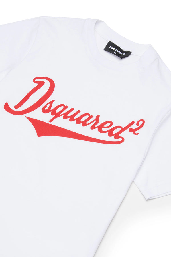 T-shirt girocollo con logo stampato DQ3171 D0ACD /DQ100 DSQUARED2 JUNIOR 