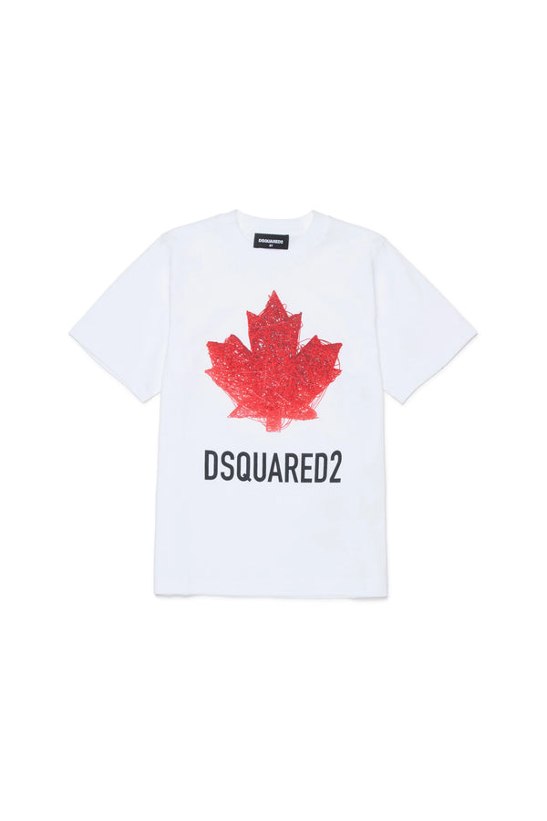 T-shirt con logo DQ3176 D00XM /DQ100 DSQUARED2 JUNIOR 