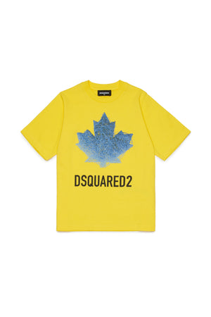 T-shirt con logo DQ3176 D00XM /DQ220 DSQUARED2 JUNIOR 