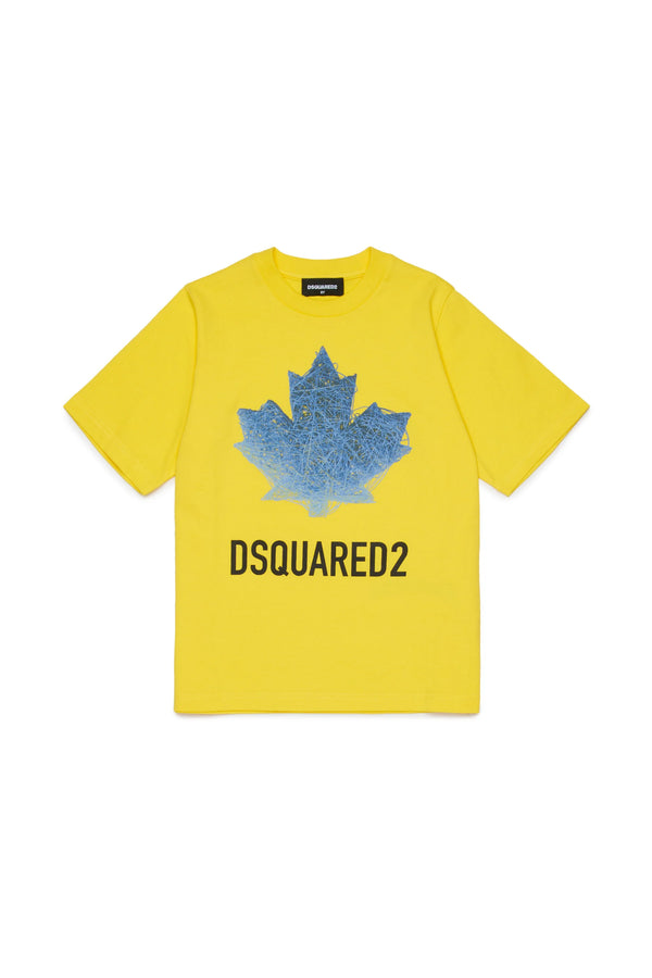 T-shirt con logo DQ3176 D00XM /DQ220 DSQUARED2 JUNIOR 