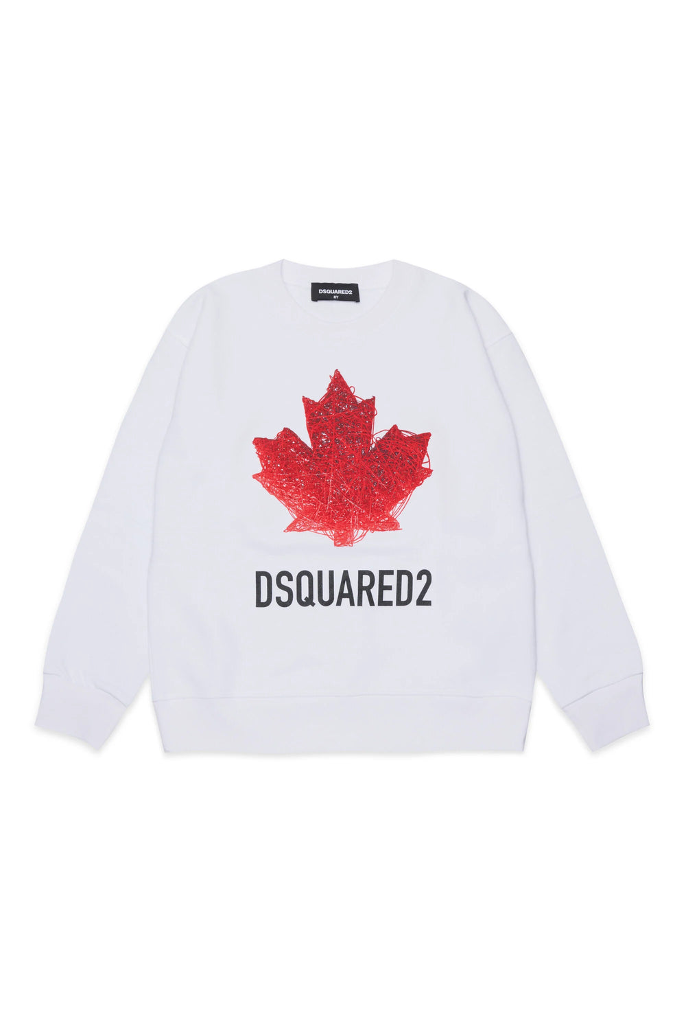 Felpa girocollo con logo DQ3193 D0AGW /DQ100 DSQUARED2 JUNIOR 