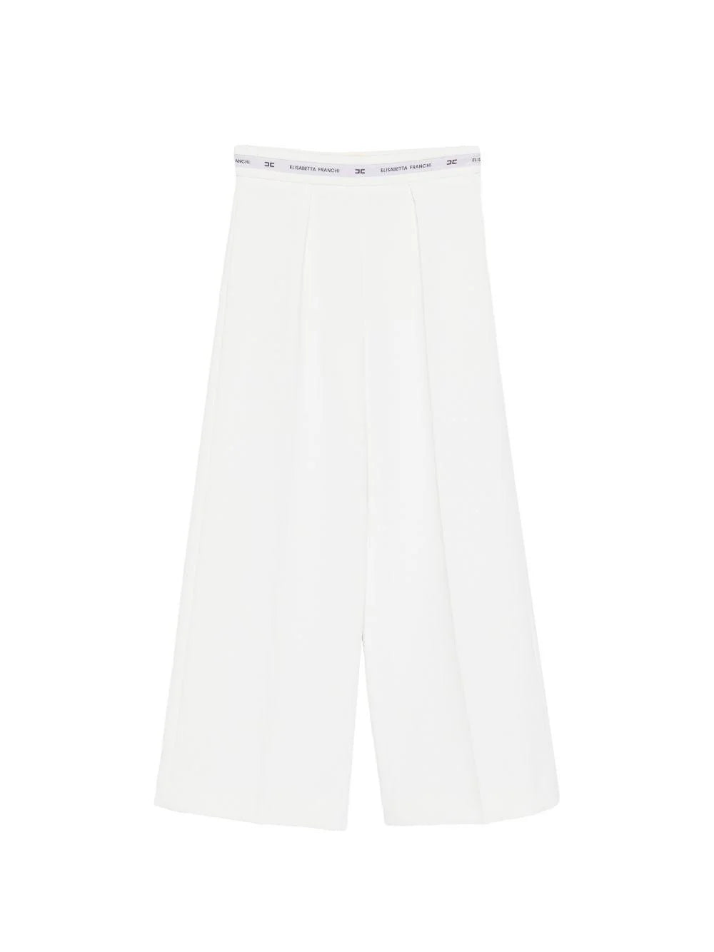 Pantalone  in crepe con nastro logato in vita EFPA314 GA022 /0195 ELISABETTA FRANCHI La Mia Bambina 