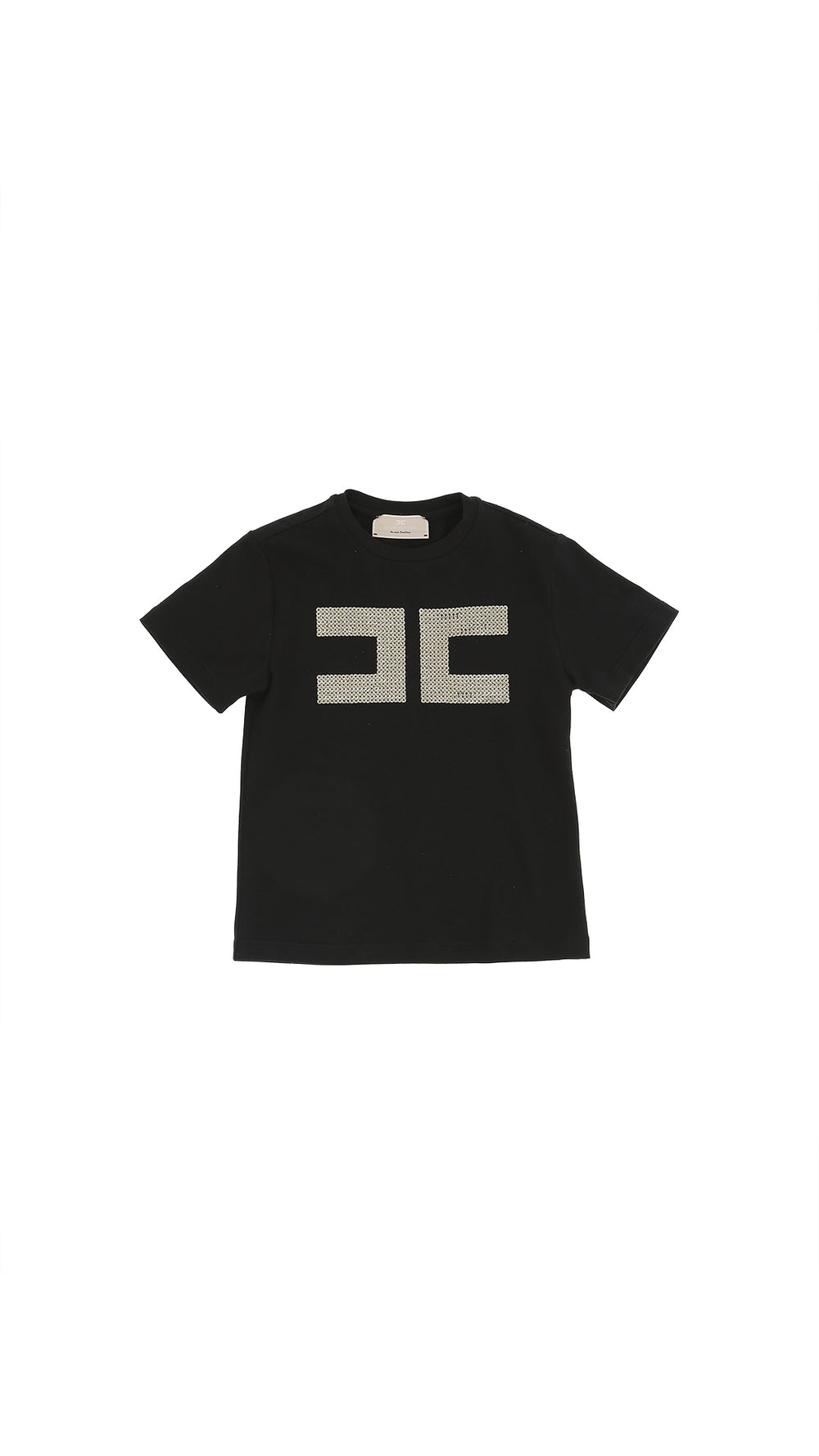 T-shirt con logo cc in strass EFTS259 JE006 /N005 ELISABETTA FRANCHI La Mia Bambina 