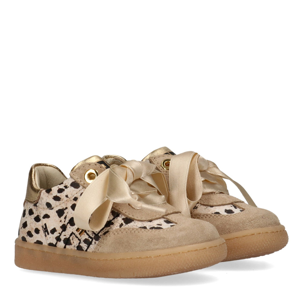 Sneakers basse con stampa animalier beige/gold F1A9 E0492 1917 /X673 ELISABETTA FRANCHI La Mia Bambina 