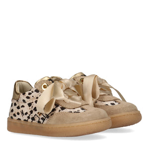 Sneakers basse con stampa animalier beige/gold F1A9 E0492 1917 /X673 ELISABETTA FRANCHI La Mia Bambina 