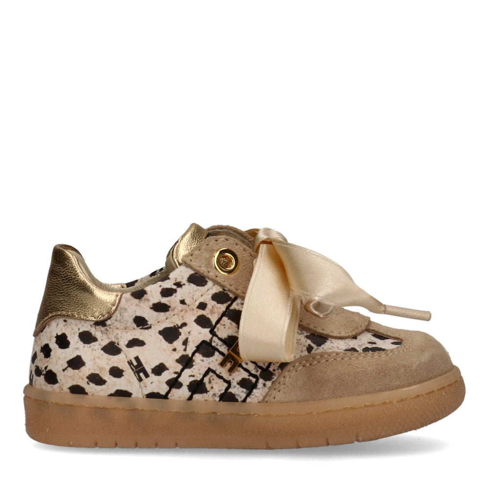 Sneakers basse con stampa animalier beige/gold F1A9 E0492 1917 /X673 ELISABETTA FRANCHI La Mia Bambina 