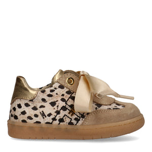 Sneakers basse con stampa animalier beige/gold F1A9 E0492 1917 /X673 ELISABETTA FRANCHI La Mia Bambina 