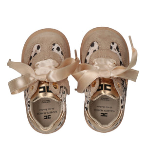Sneakers basse con stampa animalier beige/gold F1A9 E0492 1917 /X673 ELISABETTA FRANCHI La Mia Bambina 