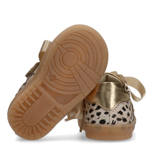 Sneakers basse con stampa animalier beige/gold F1A9 E0492 1917 /X673 ELISABETTA FRANCHI La Mia Bambina 