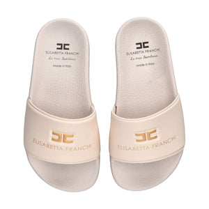 Ciabatte pool side con fascia logo butter F4A0 E0607 1745 /0698 ELISABETTA FRANCHI La Mia Bambina 