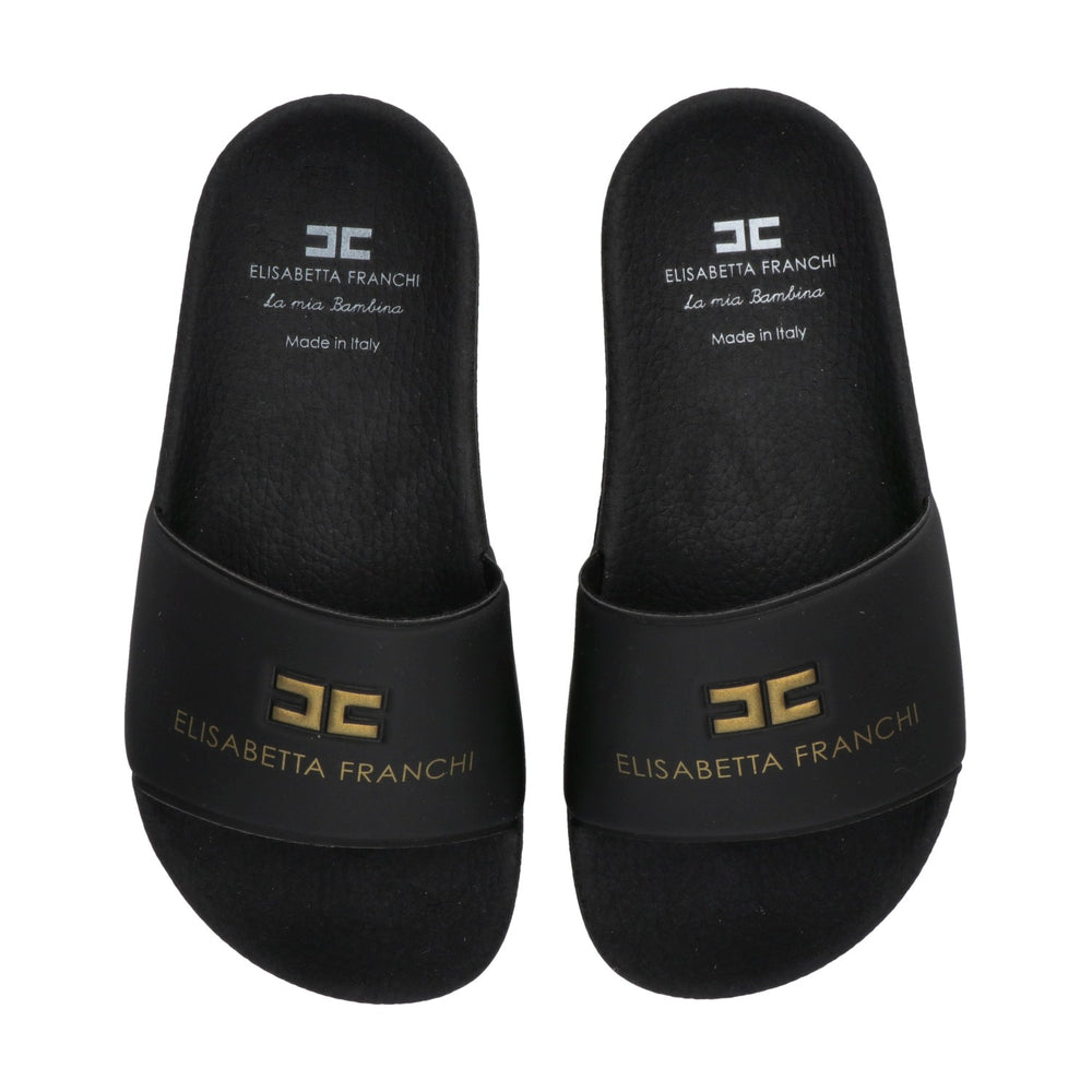 Ciabatte pool side con fascia logo butter F4A0 E0607 1745 /0999 ELISABETTA FRANCHI La Mia Bambina 
